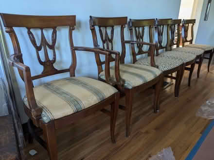 Photo of free Art deco dining chairs (Old Town Orange)