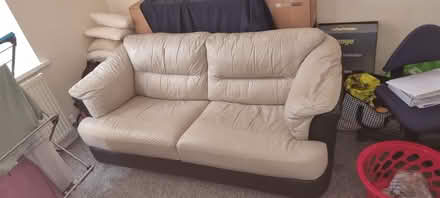 Photo of free 3 seater cream sofa (Stafford ST17) #1