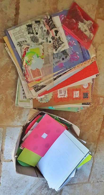 Photo of free Card-making papers, stamps etc (Milton Keynes Village MK10) #2