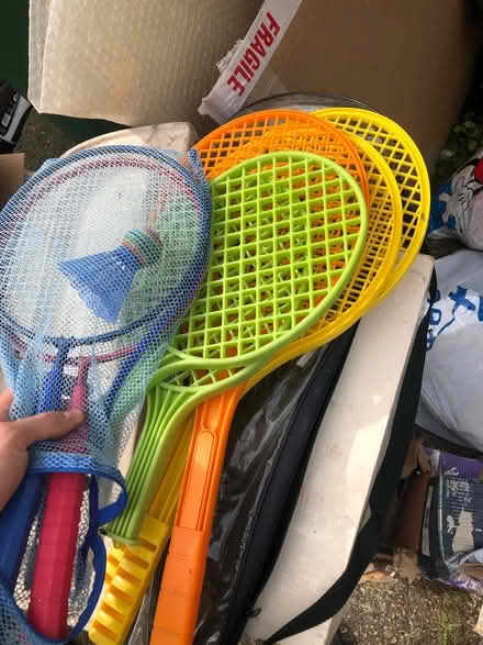 Photo of free Desk unit, cat litter tray, toys (GU12) #2