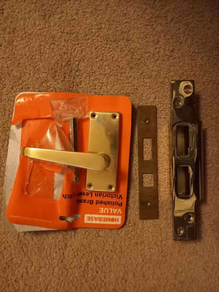 Photo of free Brass handle and strike plates (Norbiton KT2) #1
