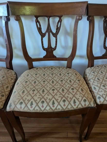 Photo of free Art deco dining chairs (Old Town Orange)