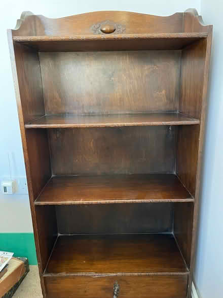 Photo of free Dark wood bookcase (Newtown SY16) #1