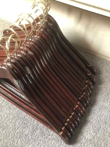 Photo of free Wooden coat hangers (Surbiton KT6) #2