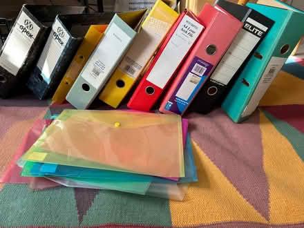 Photo of free Various lever arch files and plastic wallets (Chiswick W4) #1