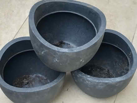 Photo of free Grey Plastic Garden Pots (London Greenwich) #2