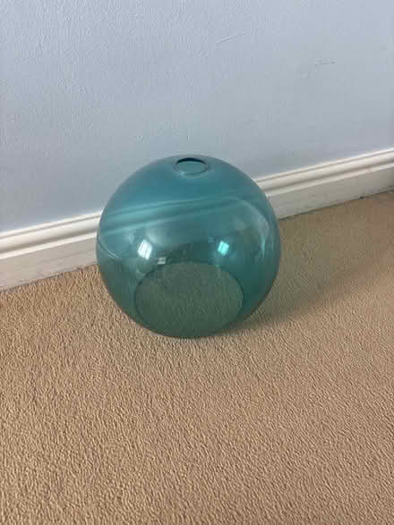 Photo of free Blue glass lamp shade (BA14) #1
