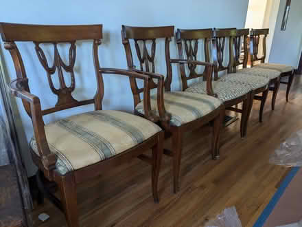 Photo of free Art deco dining chairs (Old Town Orange)