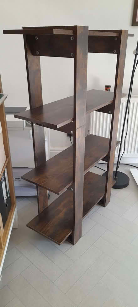 Photo of free Dark wood shelf unit (Upper Rotcher HD7) #2