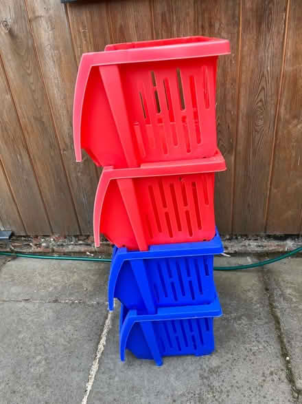 Photo of free Stackable plastic storage (Hitchin Herts) #2