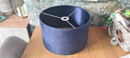 Photo of free Large navy blue velvet light shade (L4) #1