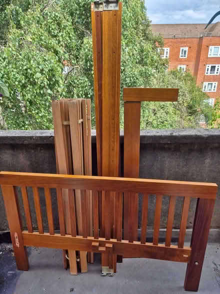 Photo of free Wooden double bed (pieces) (Stockwell SW9) #1