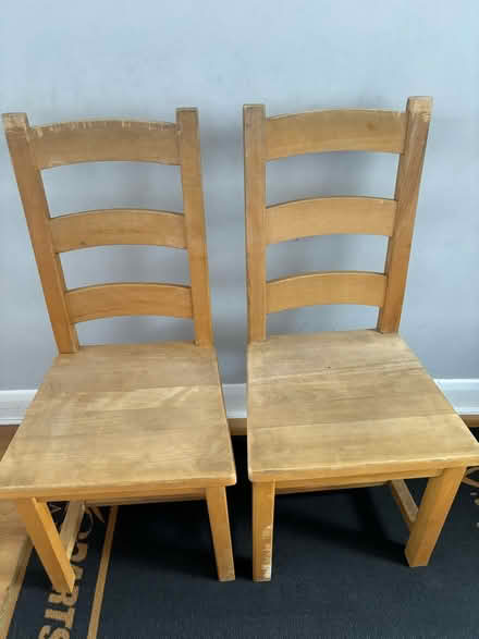 Photo of free 2 sturdy well made dining chairs (Gillingham ME7) #1