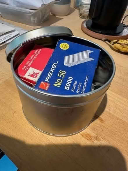 Photo of free Tin of staples, various sizes (Grandpont OX1) #1
