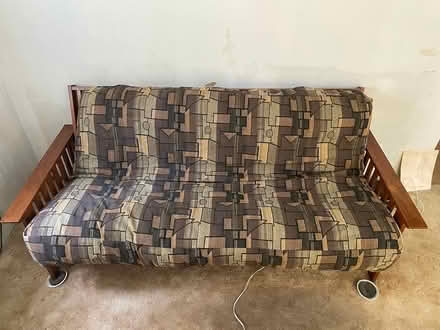 Photo of free Futon Frame, Pad and Cover (Near Grayslake Central) #1