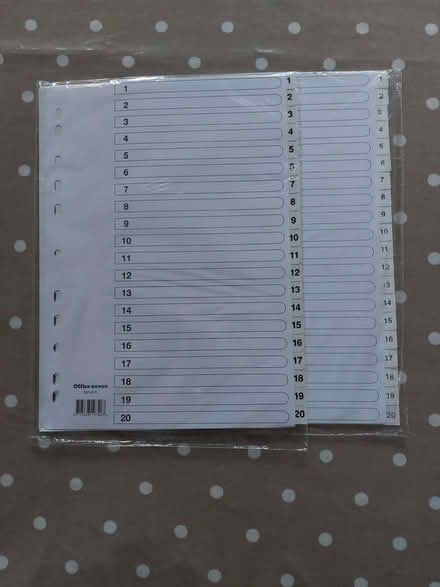 Photo of free 2 x Brand new folder dividers (Rowlands Castle PO9) #1