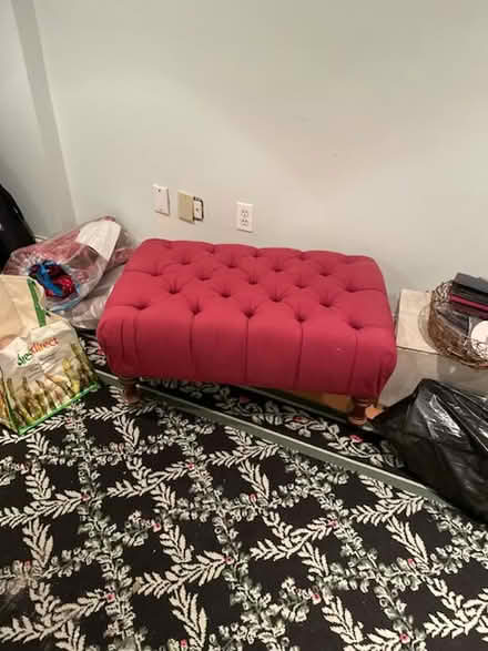 Photo of free Pink Tufted Ottoman (Park Slope) #1