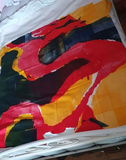 Photo of free Large coloured piece of heavy cotton fabric (Knighton LD7) #1
