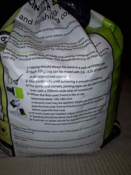 Photo of free Jointing,filling & finishing compound, most of 10Kg bag (Purley CR8) #3