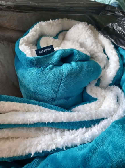 Photo of free Super king teal blanket (Kenilworth CV8) #3