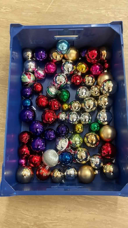 Photo of free Xmas plastic baubles & table cover (Maidenhead SL6) #2