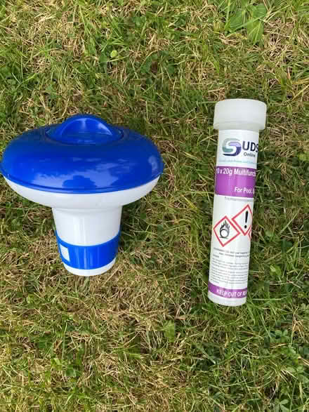 Photo of free Chlorine tablets and container (Cranleigh) #1