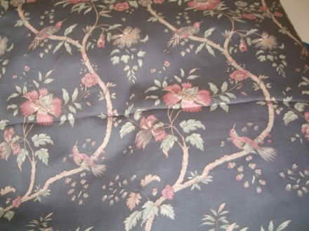 Photo of free Curtain/upholstery fabric, mid blue patterned - New (Great Moor SK2) #1