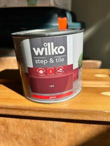 Photo of free Red, gloss step & tile paint, unopened (Uley GL11) #1