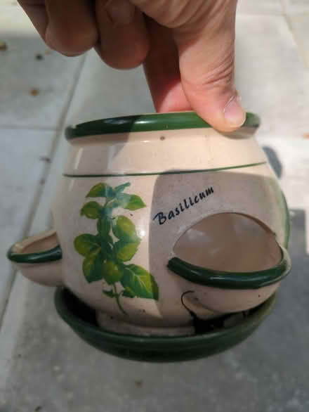 Photo of free Ceramic herb plant pot (BR6, Green Street Green) #2
