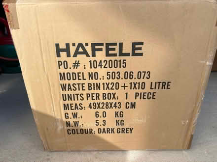 Photo of free Under sink pull out bins - dark grey (Kendal LA9) #1