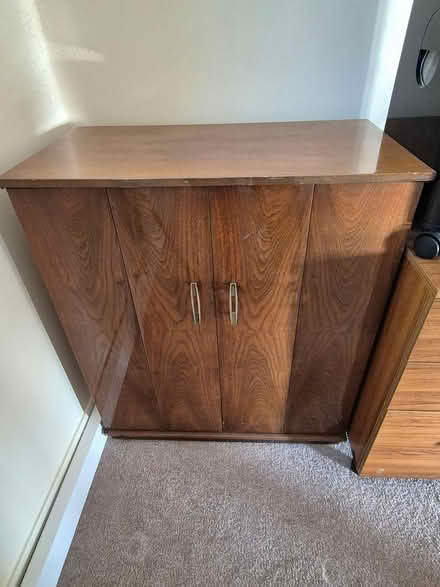 Photo of free Wooden vintage 1970s cupboard (CH48) #1