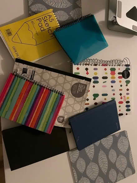 Photo of free Assortment of notebooks & sketchpad (Maldon CM9) #1