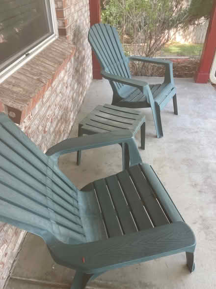 Photo of free Adirondack chairs & Table (plastic) (Centennial South) #1