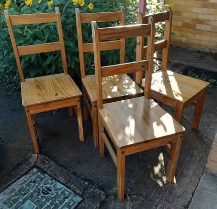 Photo of free 4 wooden dining room chairs (Sutton St. Nicholas HR1) #1