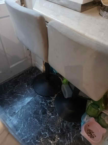 Photo of free Kitchen bar chair x 2 grey velvet (EN3) #3
