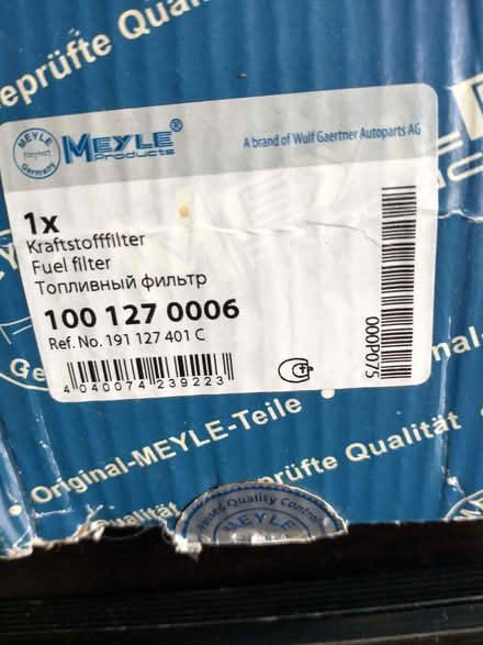 Photo of free Fuel filter (Winkfield Row RG42) #3