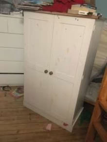 Photo of free Solid wood cupboard with sliding shelf eg for computer (Hollingdean BN1) #2