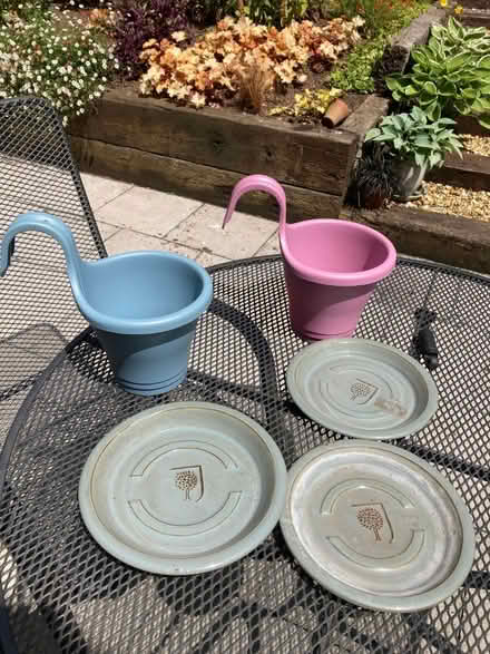 Photo of free Hanging plants pots and ceramic saucers (Triscombe TA4) #1