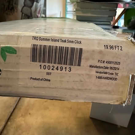 Photo of free NEW box vinyl plank (South Wheaton) #1