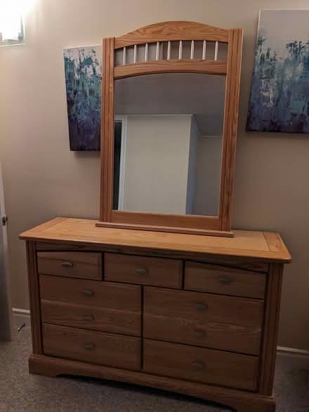 Photo of free wooden dresser with mirror (Don Mills and Steeles) #1