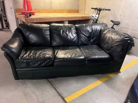 Photo of free Leather Sofa (Queen Anne) #1