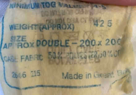 Photo of free Double duvet (Silverknowes EH4) #2