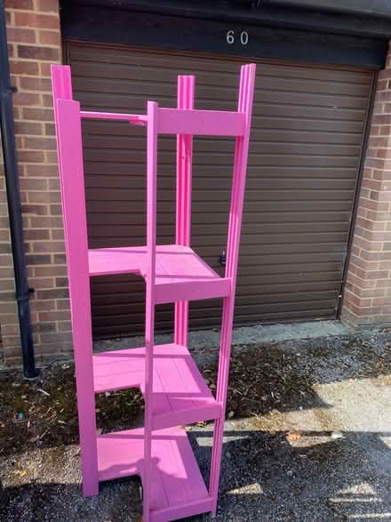 Photo of free Pink shelving unit (Aldershot) #1