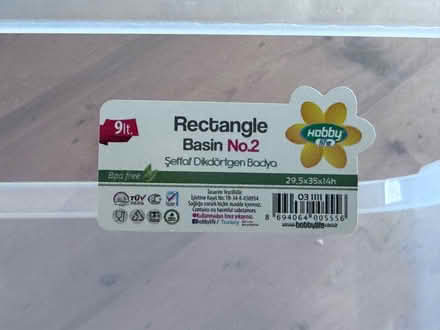 Photo of free Brand new. Clear washing up bowl 9L (KT3 New Malden) #3