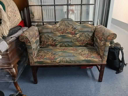 Photo of free Setee with horse pattern (3705 N Lincoln Ave.) #1