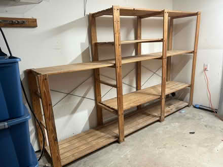Photo of free Wooden Storage Shelves (Greentree) #3