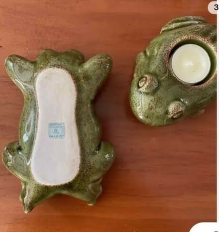 Photo of free Partylite Floating Frogs P7599 ceramic candle holders set #1