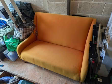 Photo of free Orange 2 seater sofa (Okehampton) #1
