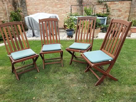 Photo of free Teak patio set with table & 4 chairs (Charlton Kings GL52) #4