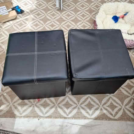 Photo of free Black fold up storage box stools (Hednesford, WS12) #1